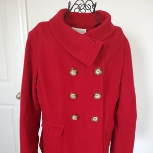 MICHAEL Michael Kors Red Wool Peacoat. Plus 14